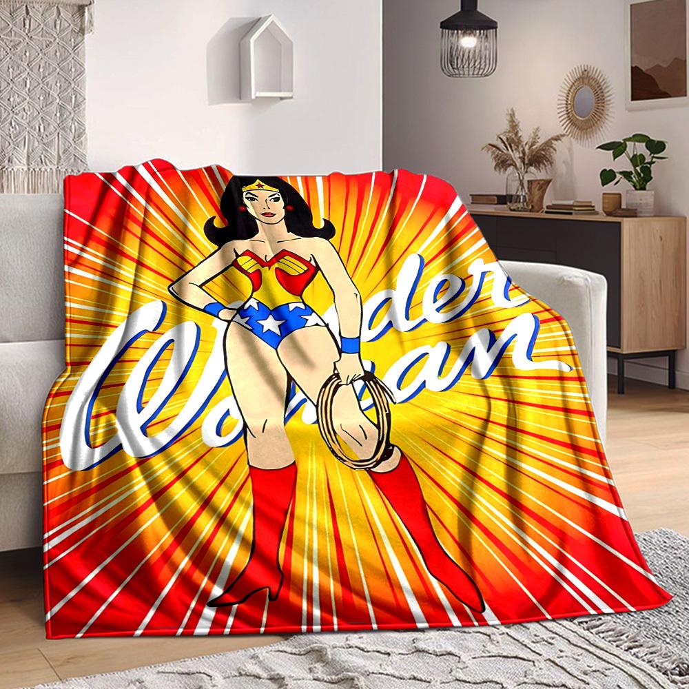 1pc Wonder Woman Flannel Throw Blanket Soft, Warm & Cozy for Couch, Bed, Office, and Travel Versatile All Season Gift, Christmas present