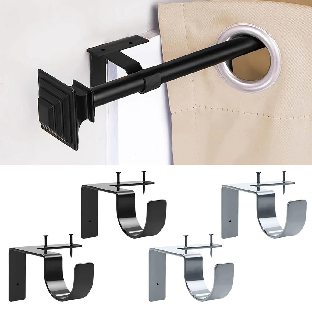 Curtain Rod with Screws, Window Drape Rod Holder for Home