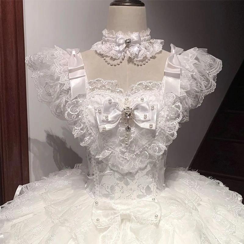 Abbigliamento Cosplay Ragazze Design Vestito Lolita Dolce Sposa JSK Abito Sottoveste Estate