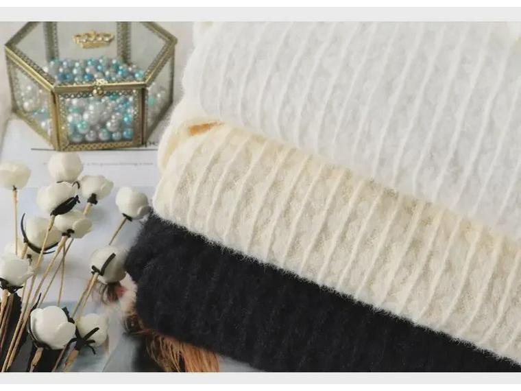 Women's High Neck Rabbit Fur Lace Velvet Top - Soft, Warm, and Stylish for Autumn and Winter