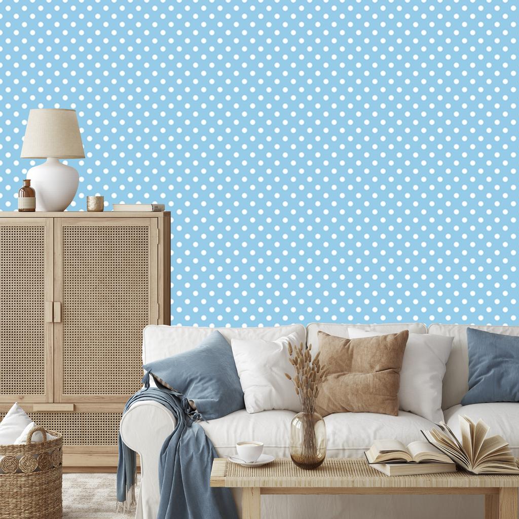 Azure Dots Wallpaper, Subtle Detail for Living Room and Bedroom 50x1000