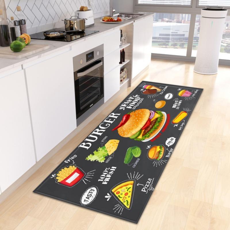 Kitchen Floor Mat Doormat for Living Room Bedroom Door Balcony Decorative Floormat Non-slip Long Strip Area Carpet