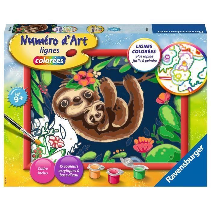 Kit complet de peinture au numéro - numéro d'art moyen - paresseux - ravensburger