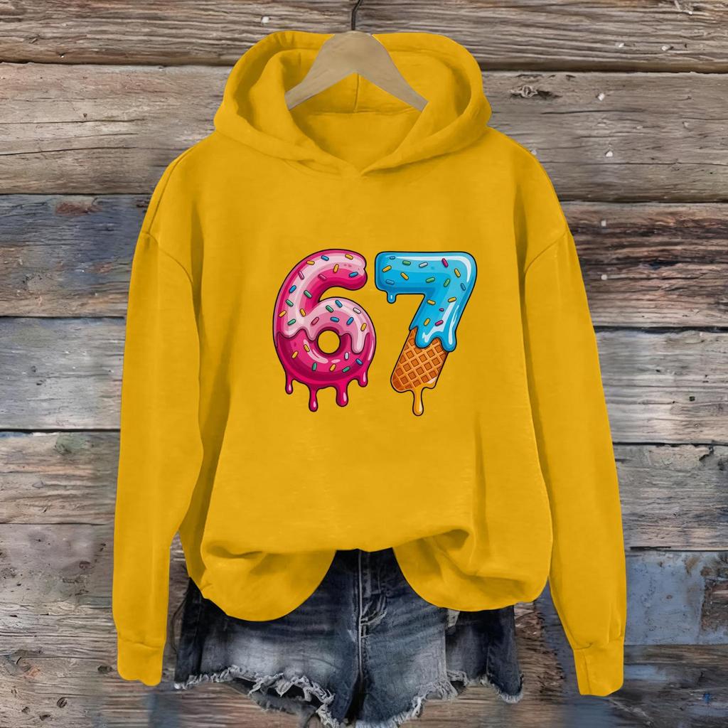 Women's Fashion Daily Versatile Casual Sweatshirts Long Sleeve Hooded Top Sweatshirts