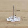 Pack of 100 Clear Flower Push Pins for Office Bulletin Board Cork Board Notice Board Pin Flat Head Push Pins for Hanging