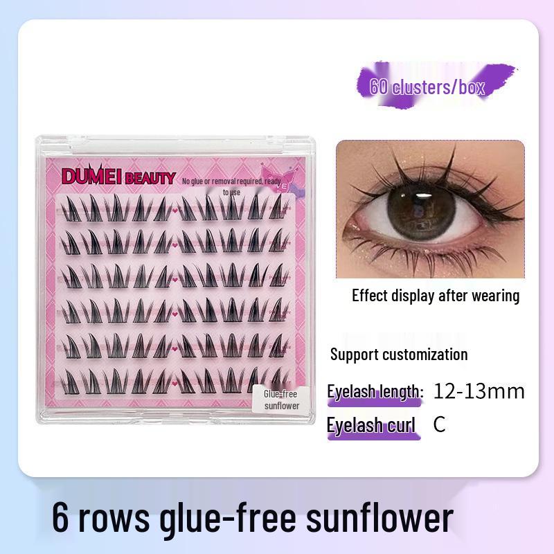 Sunflower Cat Elf Glue-Free Six-row False Eyelashes Series