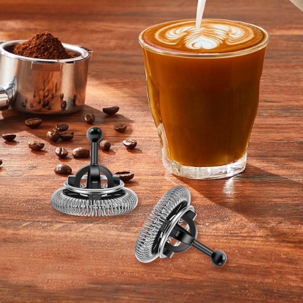 2 Stück Heißmilchaufschäumer Mixer mit einlagiger Feder passend für Kaffeemaschine Effizientes Aufschäumen Geeignet für alle Kaffeemaschinen