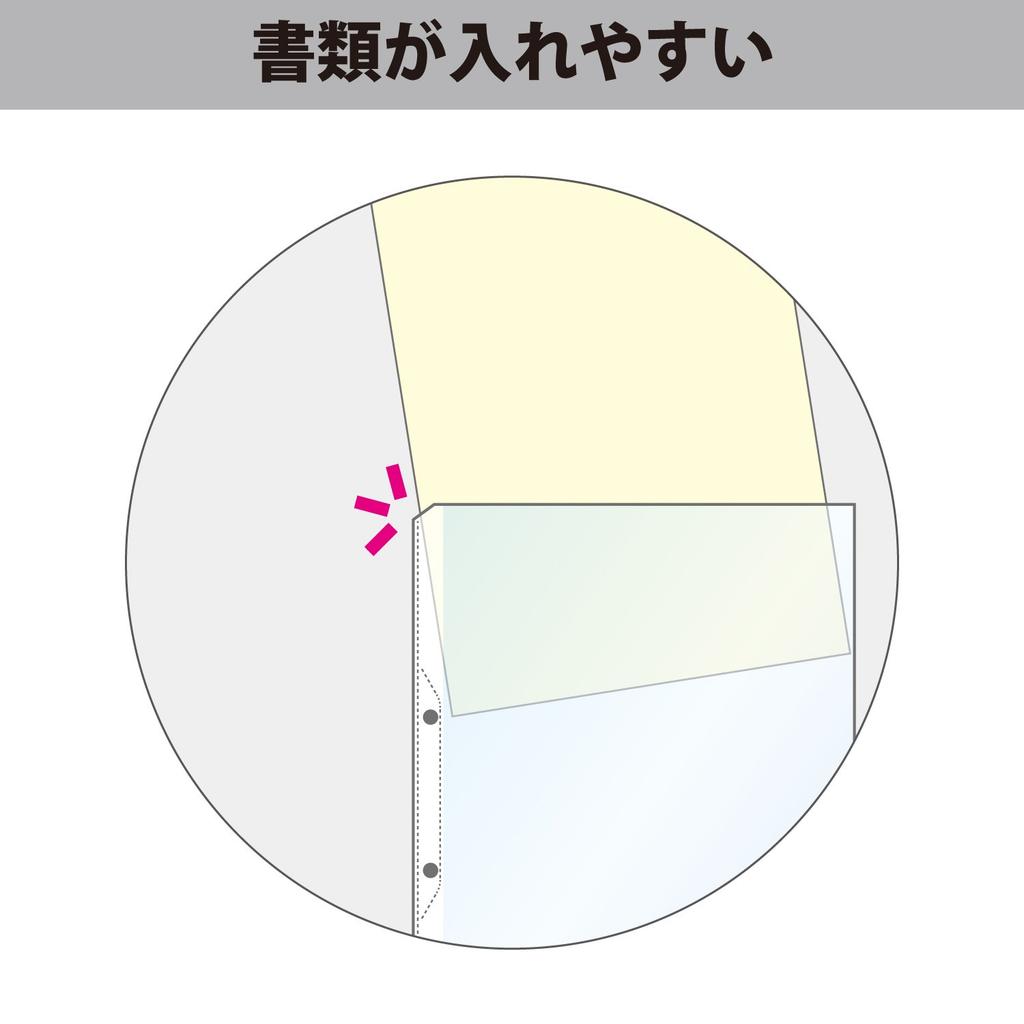 KOKUYO File Refill Clear Pockets A4 Medium Thickness 50 Sheets 2-Hole RA-AH216-5