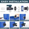 PVC Water Barrel Spigot Kit with Universal Connector and Wall Mount for Easy Garden Use