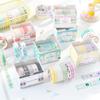 5roll/set Cute Colorful Basis Decoration Tape Planner Handbook DIY Scrapbooking Journal Collage Material Washi Tape