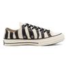 Converse Chuck 70 1970s Casual Low-Top Espadrilles Unisex Black and White Zebra Stripes