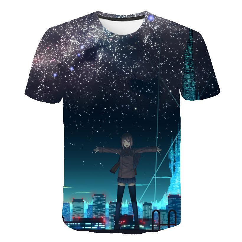 TIP723 Vast Universe Galaxy Grafische 3D Print T-shirts Zomermode Heren T-shirts Met Trend Knappe Casual O-hals Hip Hop T-shirt 4XL