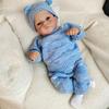Realistic 18 Inch Reborn Babies Dolls with Open Eyes Lily Closed Eyes Irys Soft Cloth Body Newborn Doll Cute Lifelike Rebirth Dolls for Kids Xmas Gift