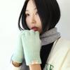 GOCORI SHORT KNIT GLOVES - MELON Knit Gloves Wool Gloves