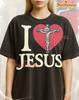I Love Jesus Bootleg Shirt, Vintage Retro Spiritual Art Tee, 90s Throwback, I Love Jesus Sweater
