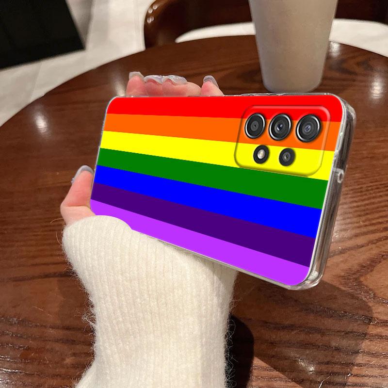 Gay Pride Flag Lesbians LGBT For Samsung Galaxy A55 Case A54 A52 A53 5G A15 A14 A13 A21S A23 A51 A34 A35 A33 A32 A72 Phone Cover