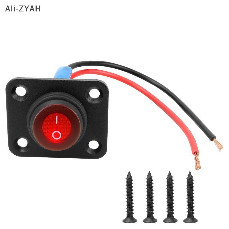 1-6 Gang Rocker Switch Panel 12V Waterproof On-Off Toggle Switches With Red LED Light For Automotive,Boat,Truck Vehicles