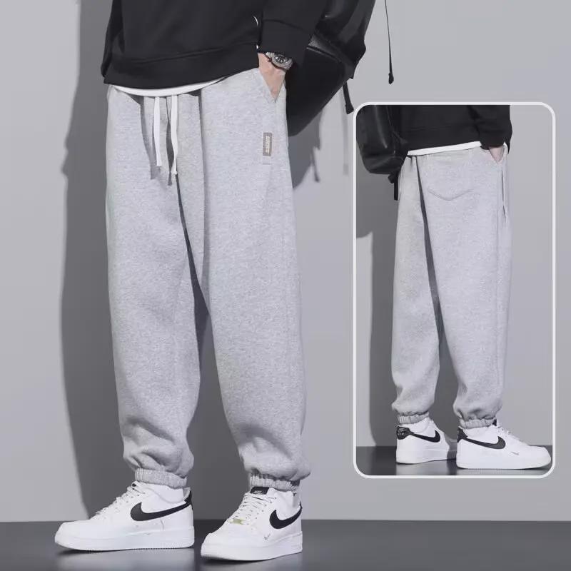 Men's 2024 Autumn/Winter Fashionable Comfortable Casual Tapered Sweatpants - Loose Fit, Large Sizes Available