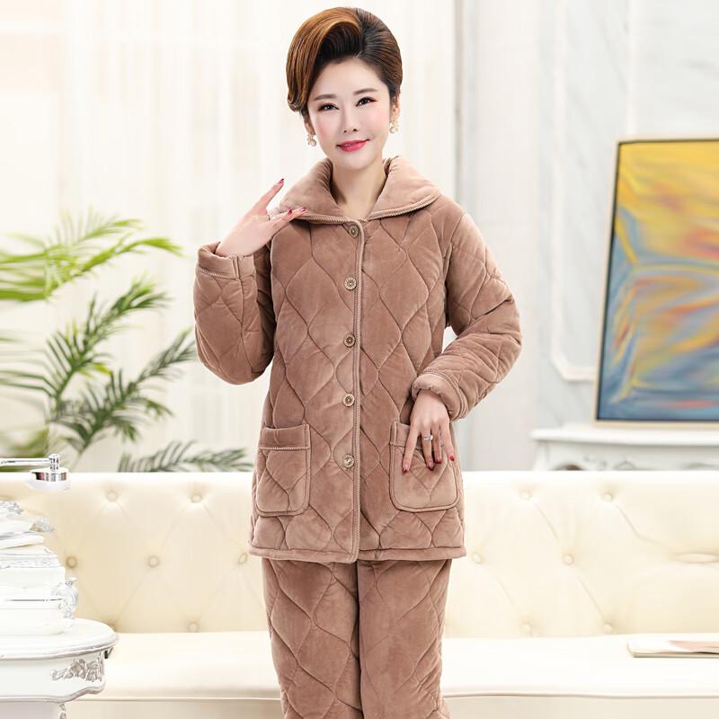 Women's Winter Fleece Lined Warm Pajama & Loungewear Set