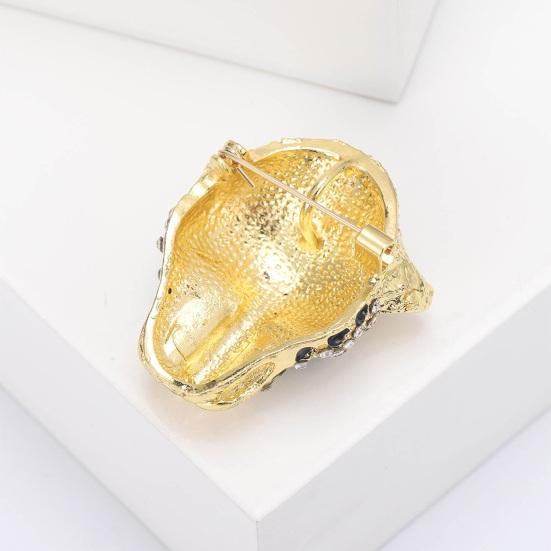 Brož s hlavou leoparda drahokamy vykládané leštěným tvarem mocného pantera Kabát Límec Oblek Taška Klobouk Dekorace Oblečení Šperky Příslušenství