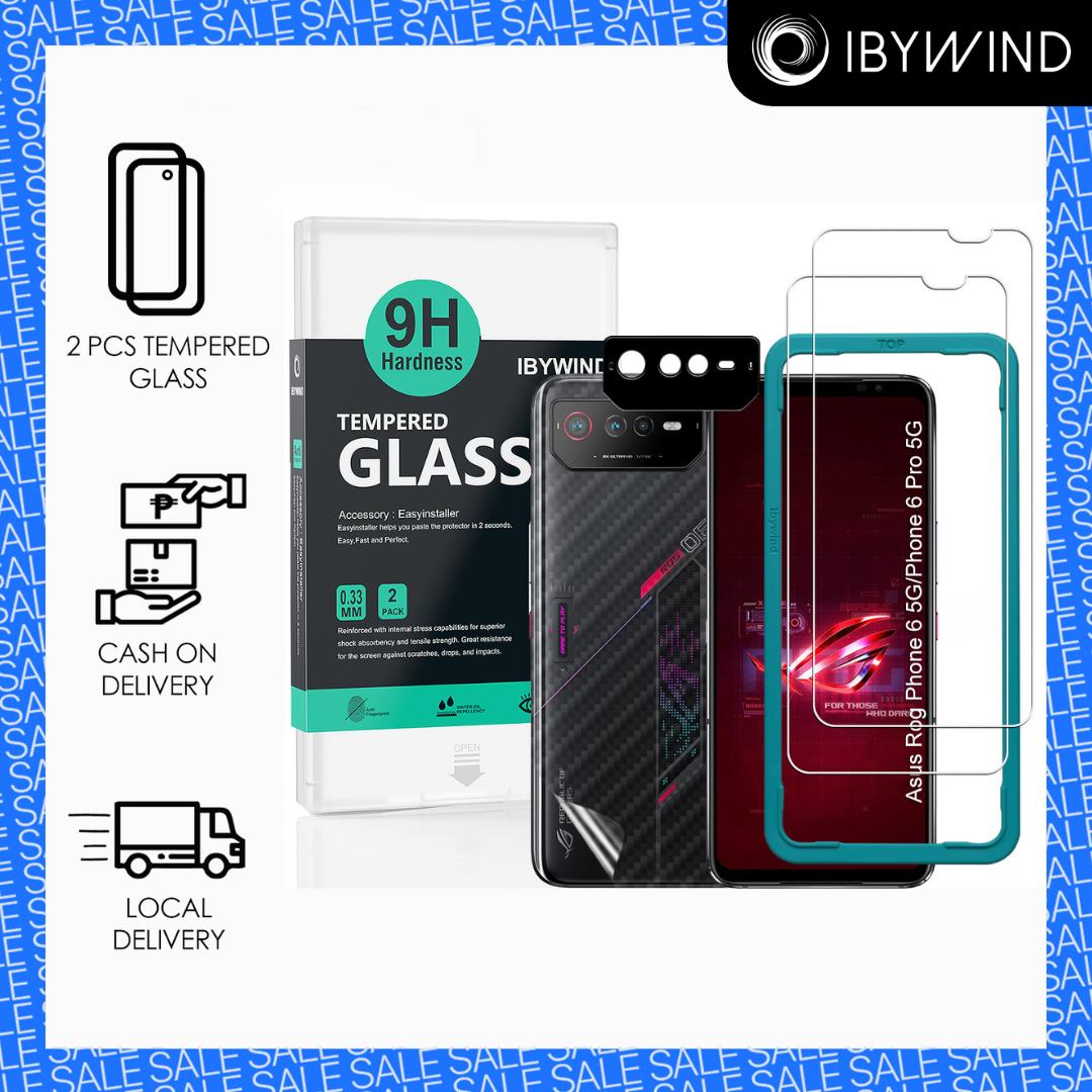 

Asus Rog Phone 6 5G / 6D 5G / Phone 6 Pro 5G Tempered Glass by IBYWIND – 9H Hardness, Anti-Scratch, Bubble-Free, HD Clear