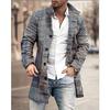 Spring New Men's Pocket Versatile Daily Retro Stand Up Collar Medium Long Woolen Coat Men's Casual Coat Men's Clothing