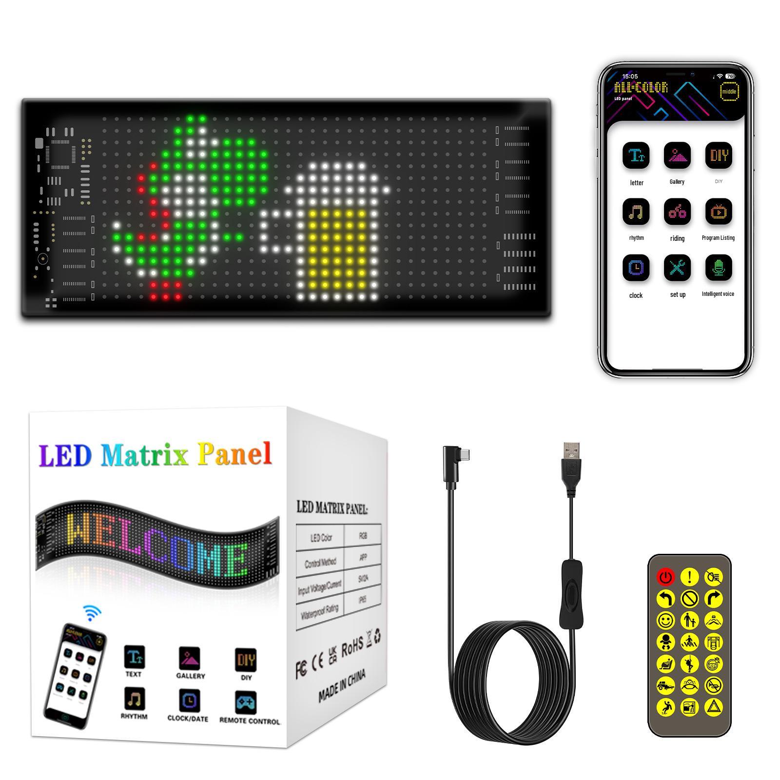 

Flexible LED Vehicle Screen: Waterproof, High-Temperature Resistant, App-Controlled Display for Custom Content in Commercial and Entertainment Use