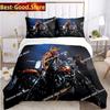 Music Print Duvet Set Johnny Hallyday Full Size Polyester Music Bedding Set DIY Fan Gift Oversized Pillow Cover Quilt Cover
