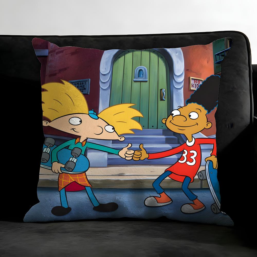 H-Hey Arnold Cartoon Cushion Cover Pillowcase Ultra Soft Skin Friendly Fabric Cloud Like Comfort & Concealed Zipper