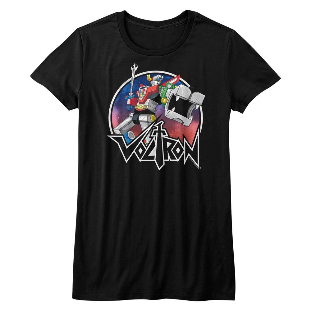 Voltron Cartoon Circle Robot Sketch Women s Fitted T Shirt XL
