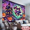 2D Plane, 1 Piece of Halloween Pumpkin Witch Photography Background Flag. Suitable for Party Background, Studio Props.zy