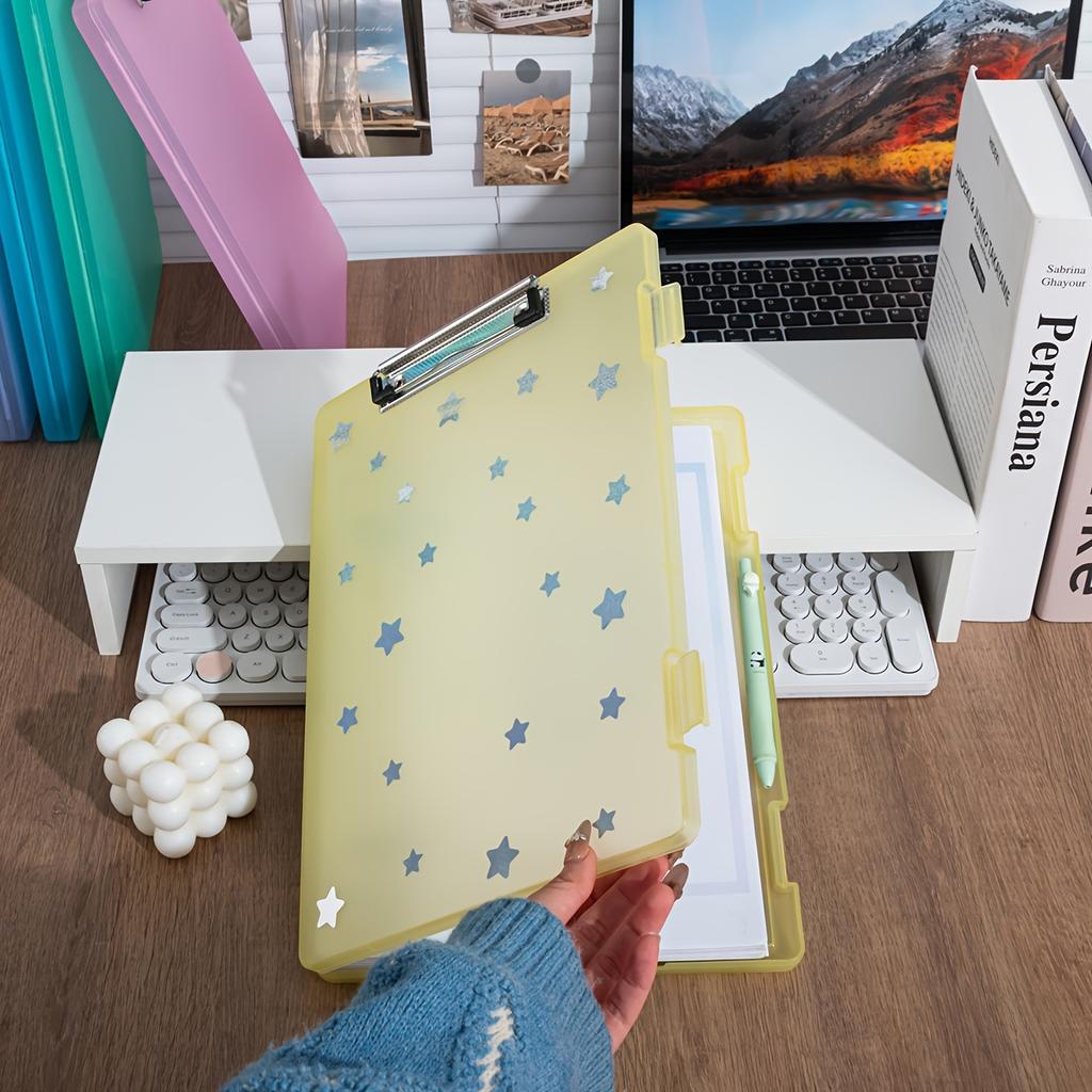 Star Stickers A4 Folder for Office Documents, Designed for Students to Organize Test Papers and Study Supplies