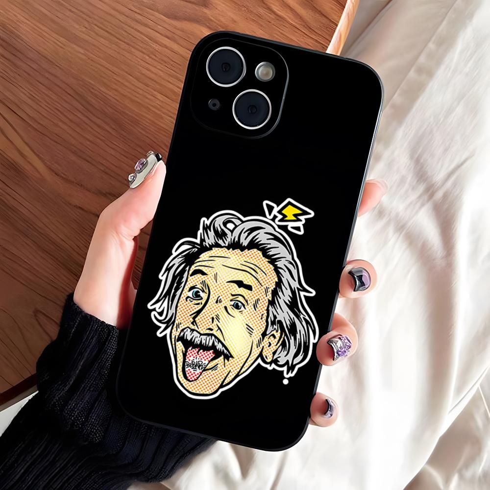

Theoretical Physicist Einstein Phone Case For IPhone 17 Pro Max 16 15 14 Pro Max 13 11 X Xs Xr 8 7Plus Silicone Cover iPhone 16 Plus