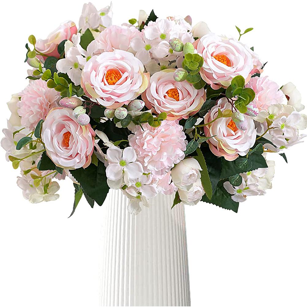 Simulation Flower Bouquet Romantic Round Rose Artificial Bouquet Wedding Home Living Room Interior Decoration Photo Props