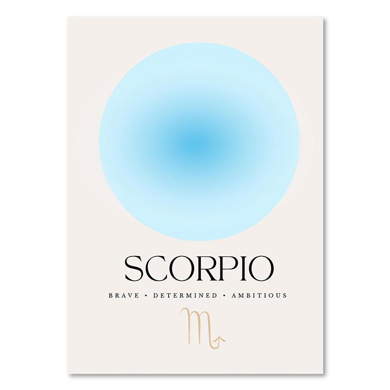 Angel Numbers Gradient Aura Posters and Prints Aesthetic Danish Pastel Canvas Painting Nordic Art Wall Picture Dorm Home Decor