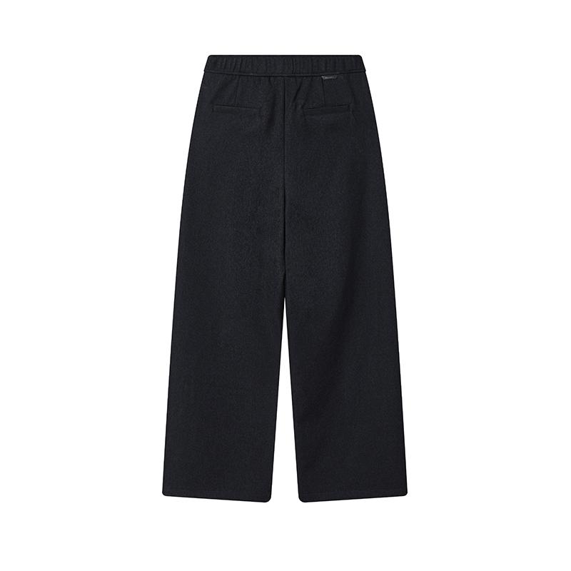 FILA White Classic Fashion Simple Relaxed Comfortable Versatile Straight Leg Woven Casual Pants Women bottoms Legendary-Blue F11W613802FNV