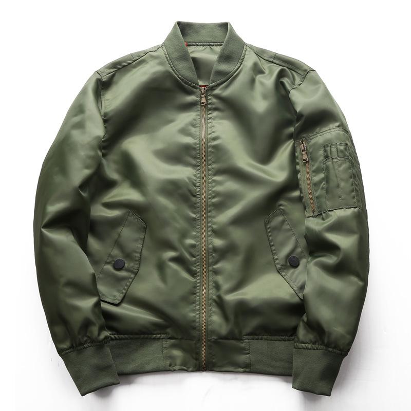 Men's Trendy MA-1 Pilot Jacket: Air Force One Stand Collar for Spring/Autumn