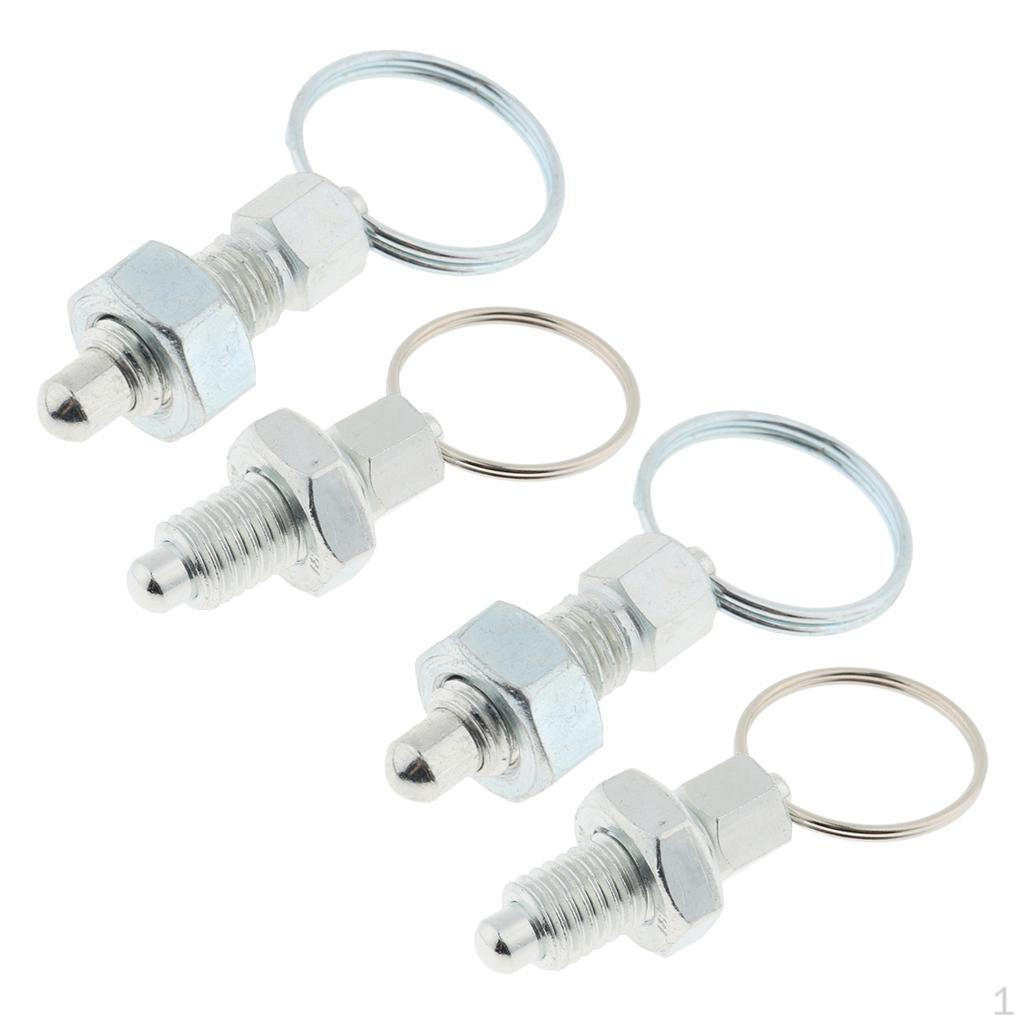 4Pcs Stainless Out Indexing Plunger With Pull 10+M6