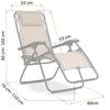 Foldable Garden Lounger With Cushion Sofotel Chillwell Set of 2 Beige