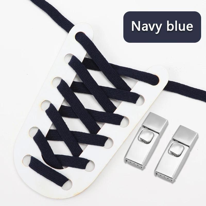 Nieuwe veters zonder strik, druksluiting, elastische veters voor sneakers, kinderen en volwassenen, verbrede platte veters voor schoenen