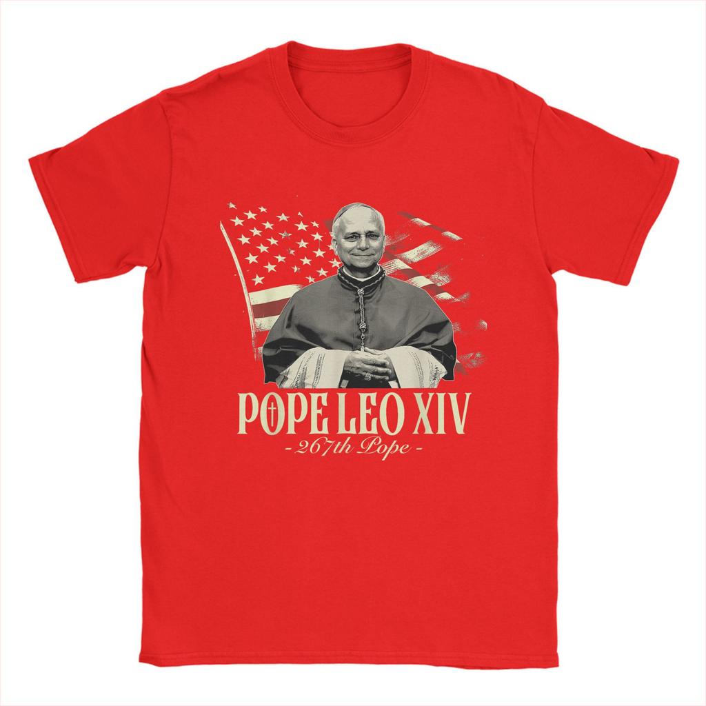 Cardinal Robert Prevost Pope Leo XIV T Shirts Men's Cotton Fashion for Male T-Shirt Round Collar Tees Short Sleeve Tops Original