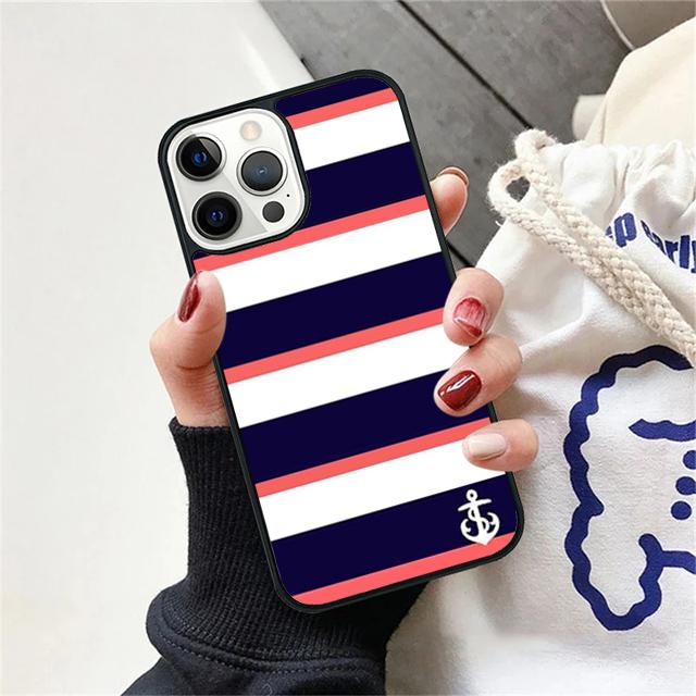 Classical Small Anchors Phone Case Cover For iPhone 17 Air 15 16 14 13 12 Pro Max 11 Pro Max Plus Coque Shell