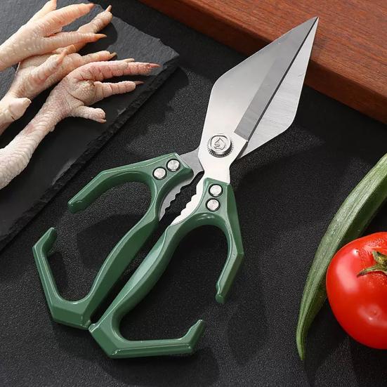 2Pcs Kitchen Shears Heavy Duty Stainless Steel Scissors for Meat Fish Poultry Vegetables Multi-Functional Kitchen Cutter for Home Professional Use