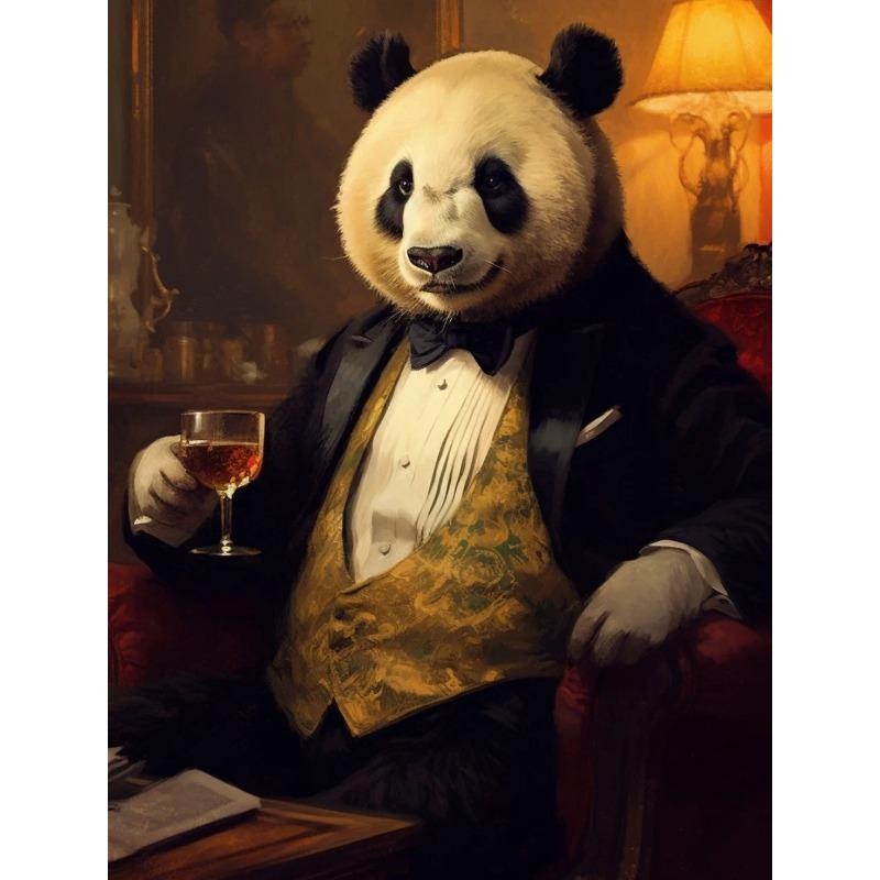 Funny Pet Dog Renaissance Animal Portraits Minimalist Wall Art Print Canvas Painting for Living Room Modern Home Decor