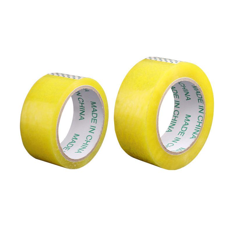 100 Meters Transparent Tape High Viscosity Is Not Easy To Break Large Yellow Tape Express Packaging Box with Sealing Tape