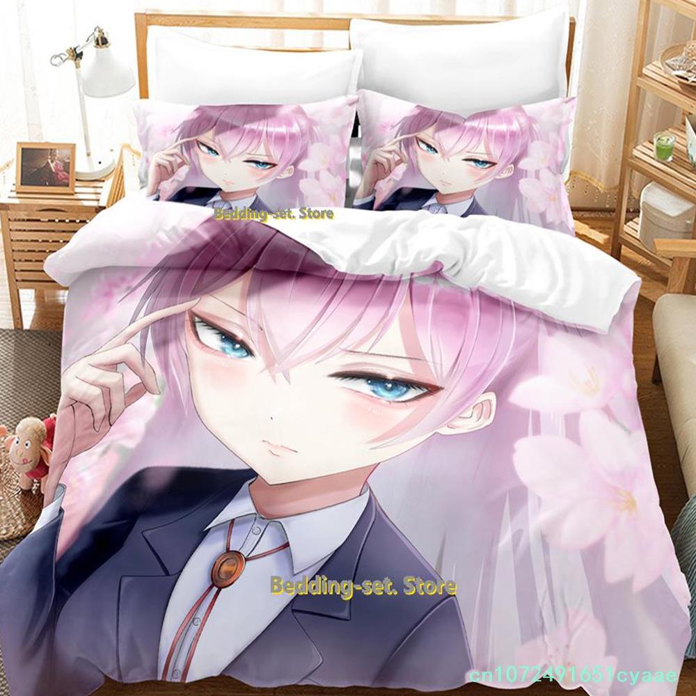 New Shikimori's Not Just A Cutie Bedding Set Cartoon Anime three-piece Set Adult Kid Bedroom Duvetcover Sets Camas Dormitorio