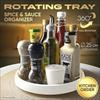 360 Rotating Seasoning Storage Rack Non Slip Spice Rack Multifunctional 360 Rotating Tray  Office