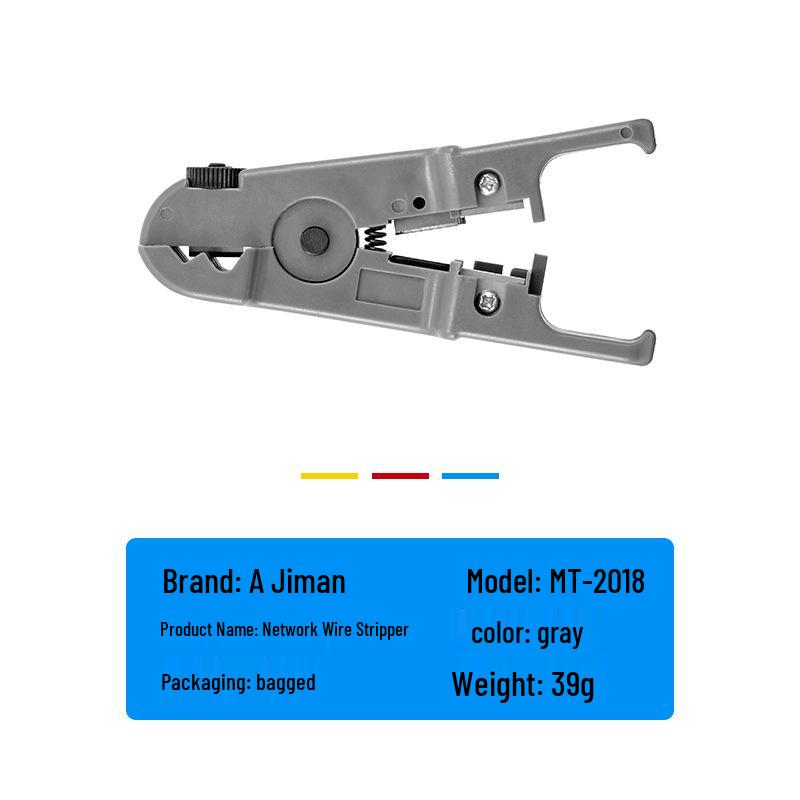 

Ajiman Black/Grey Network & Coaxial Cable Stripper Tool