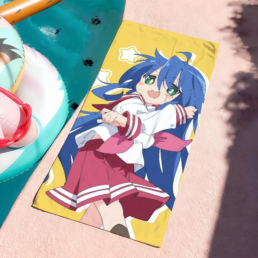 Cute anime L-Lucky Star Towel Drying Bath Towel Applicable To Light Swimming Camping Yoga Beach Out