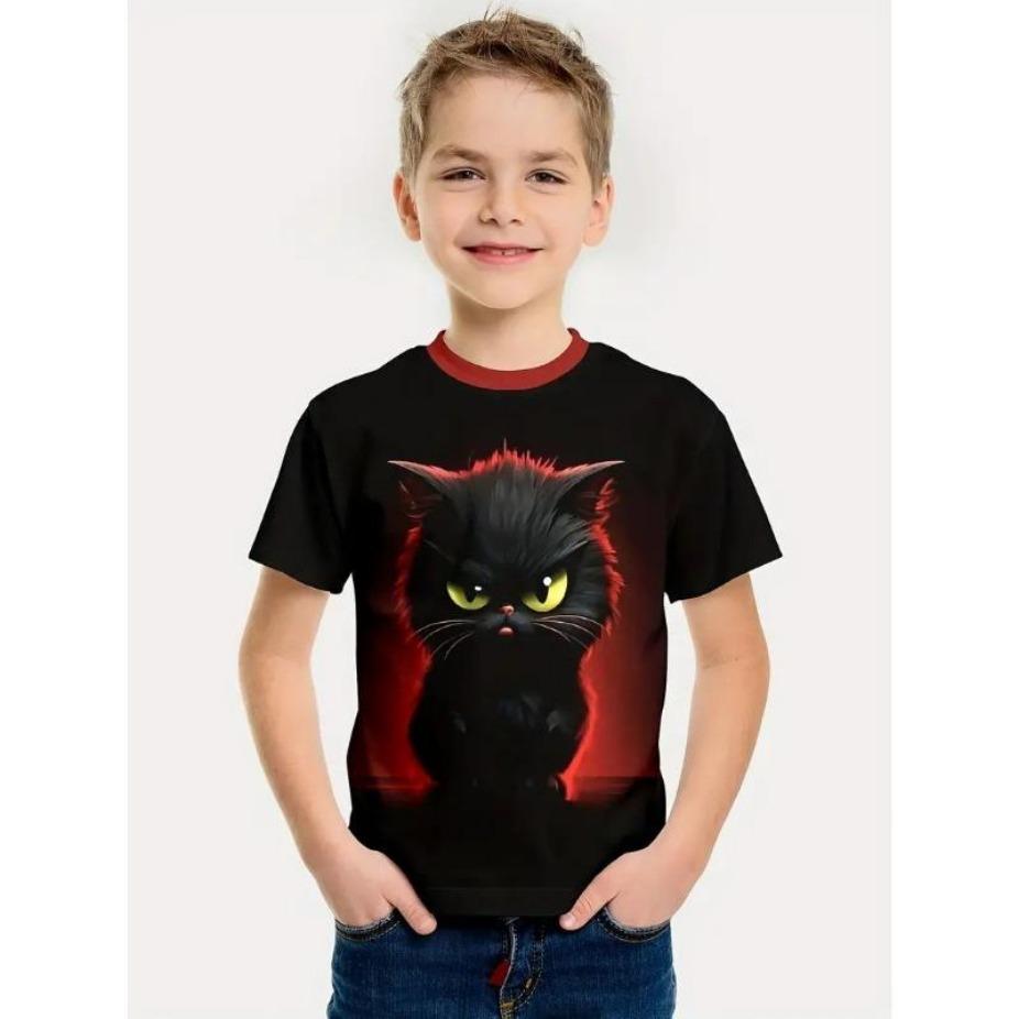 Boys' Short Sleeved T-shirt Summer New 3D Printed Children's Clothing T-shirt